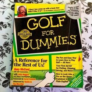 𝅺GOLF For Dummies Soft Cover Book 1996